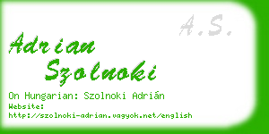 adrian szolnoki business card